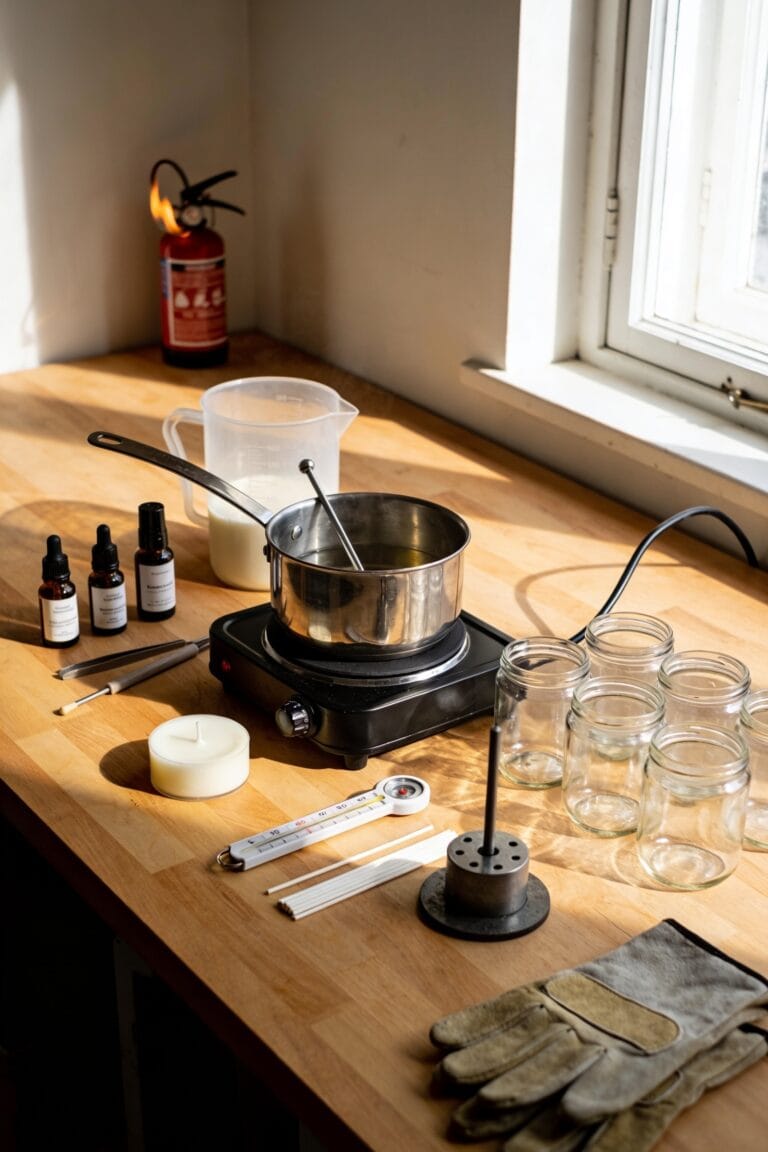 candle making workspace layout tools