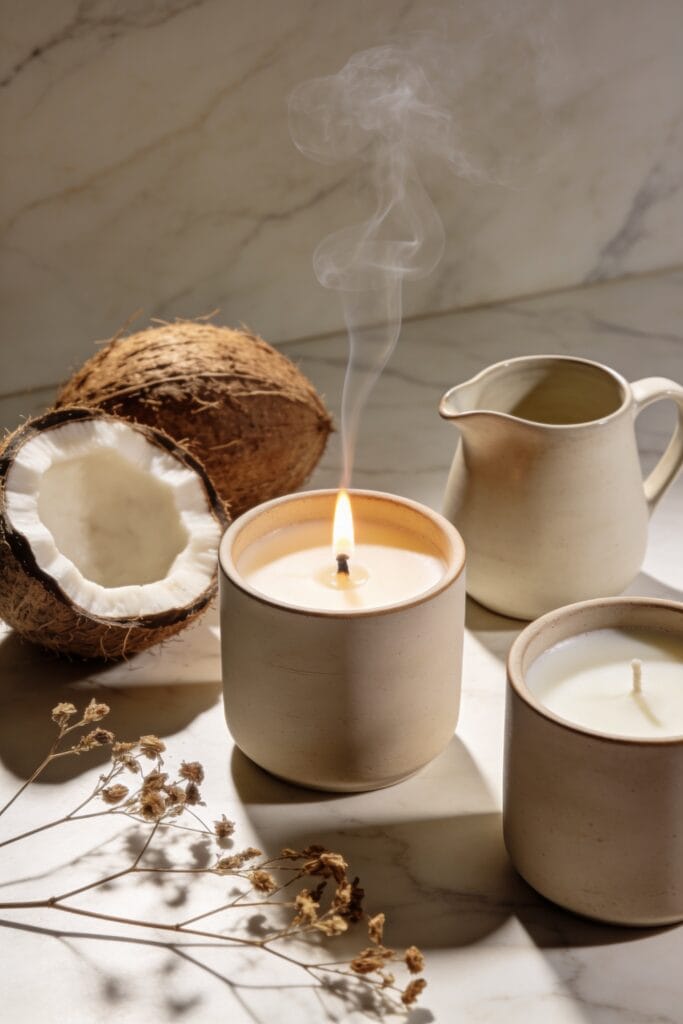 cleaner longer lasting coconut candle