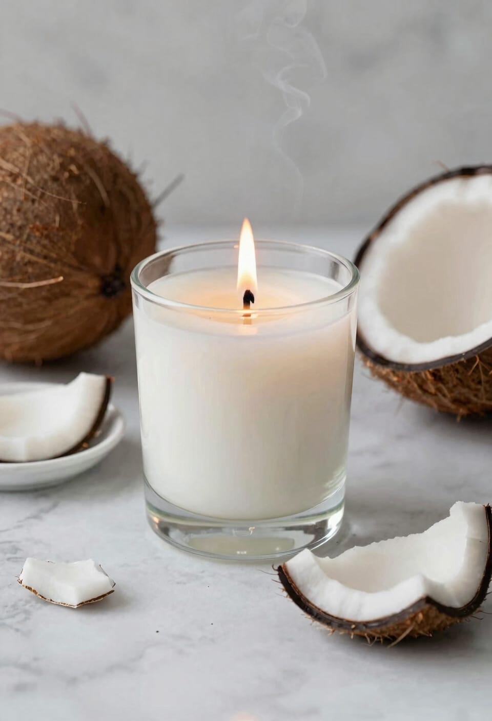 coconut wax produces minimal soot