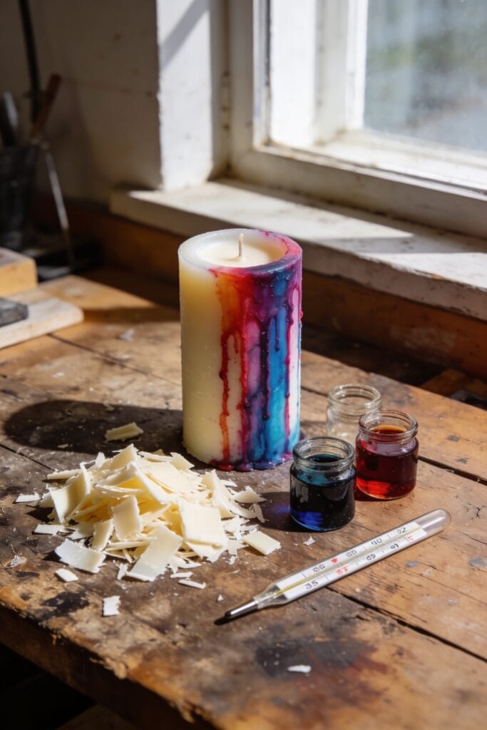 colored wax bleeding prevention