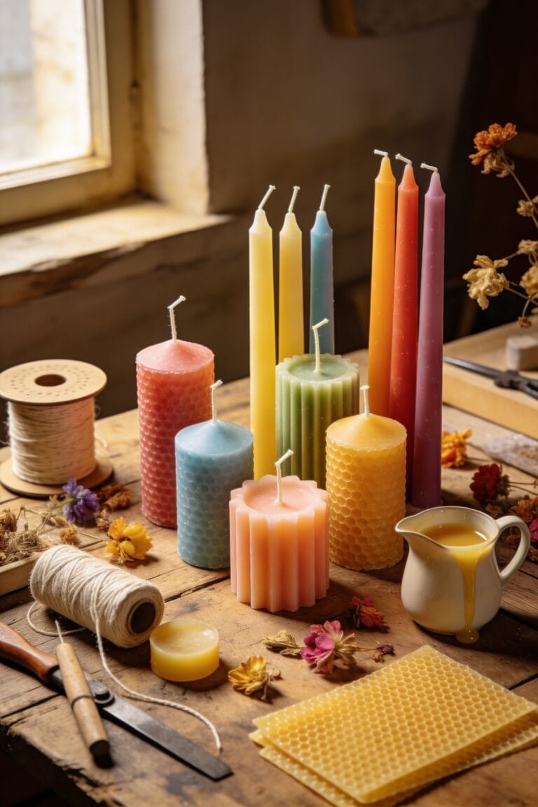 custom colorful diy candles