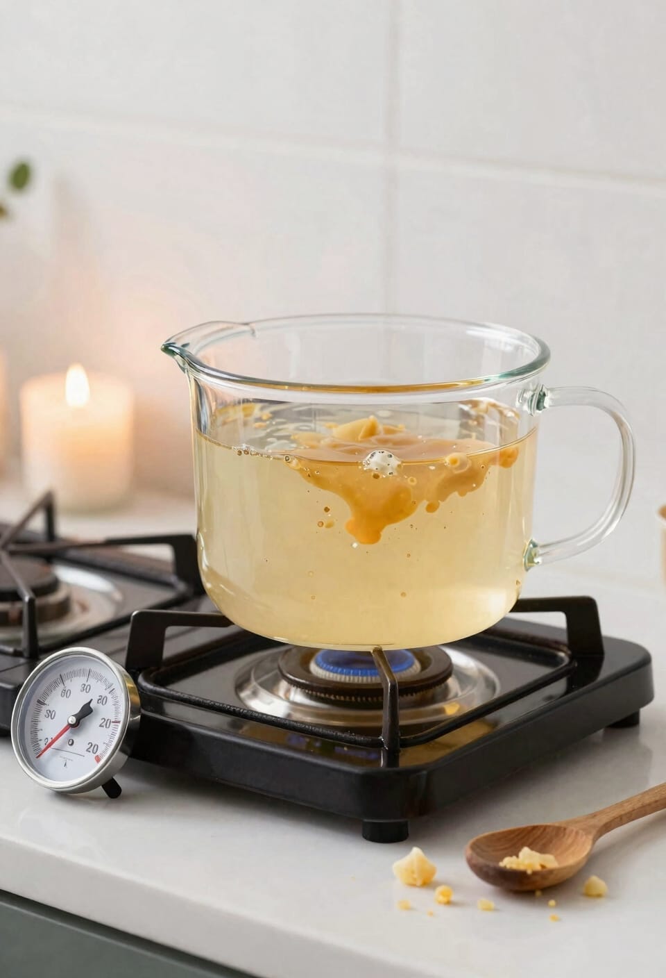 double boiler measured monitored melting