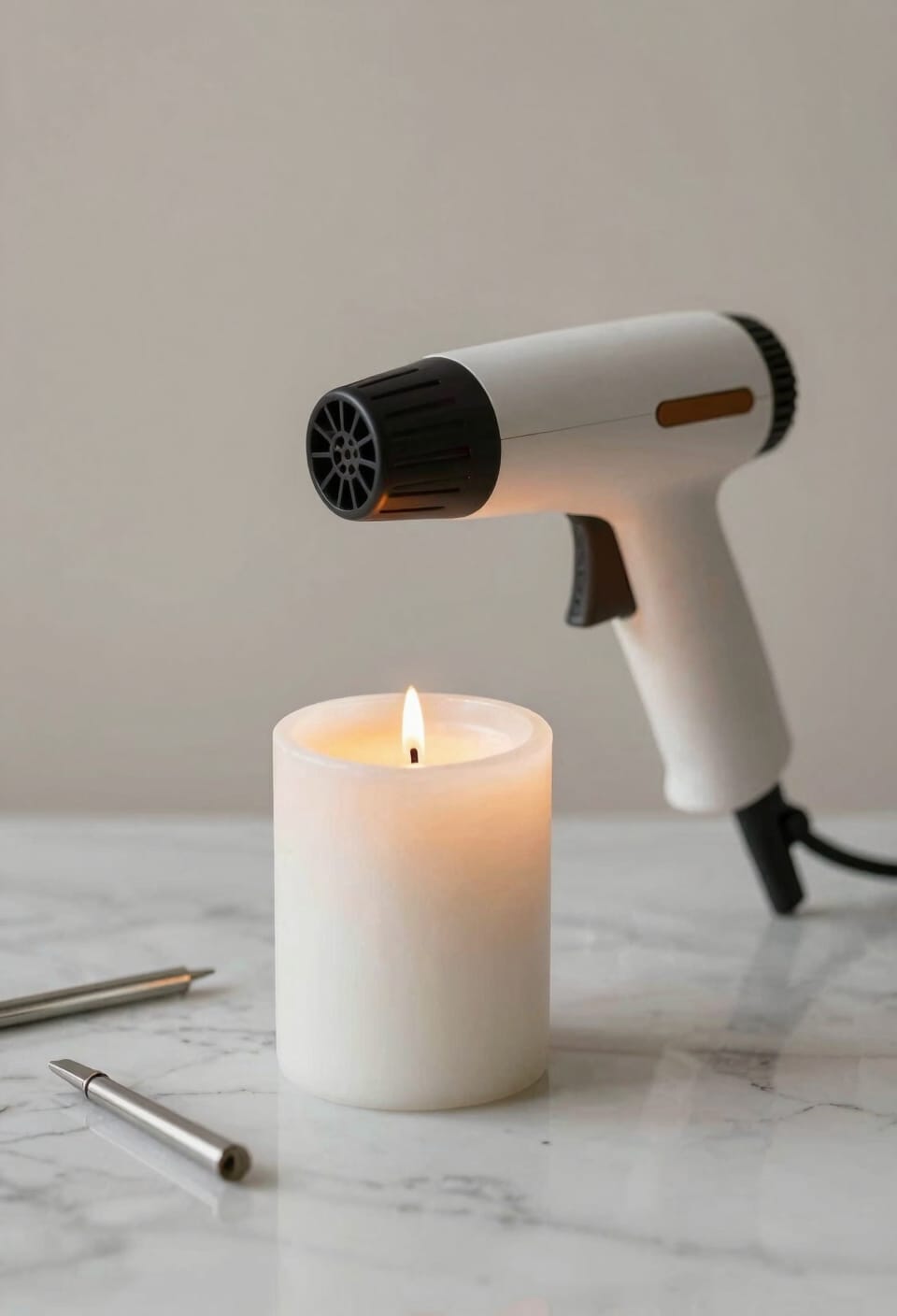 heat gun surface wax smoothing