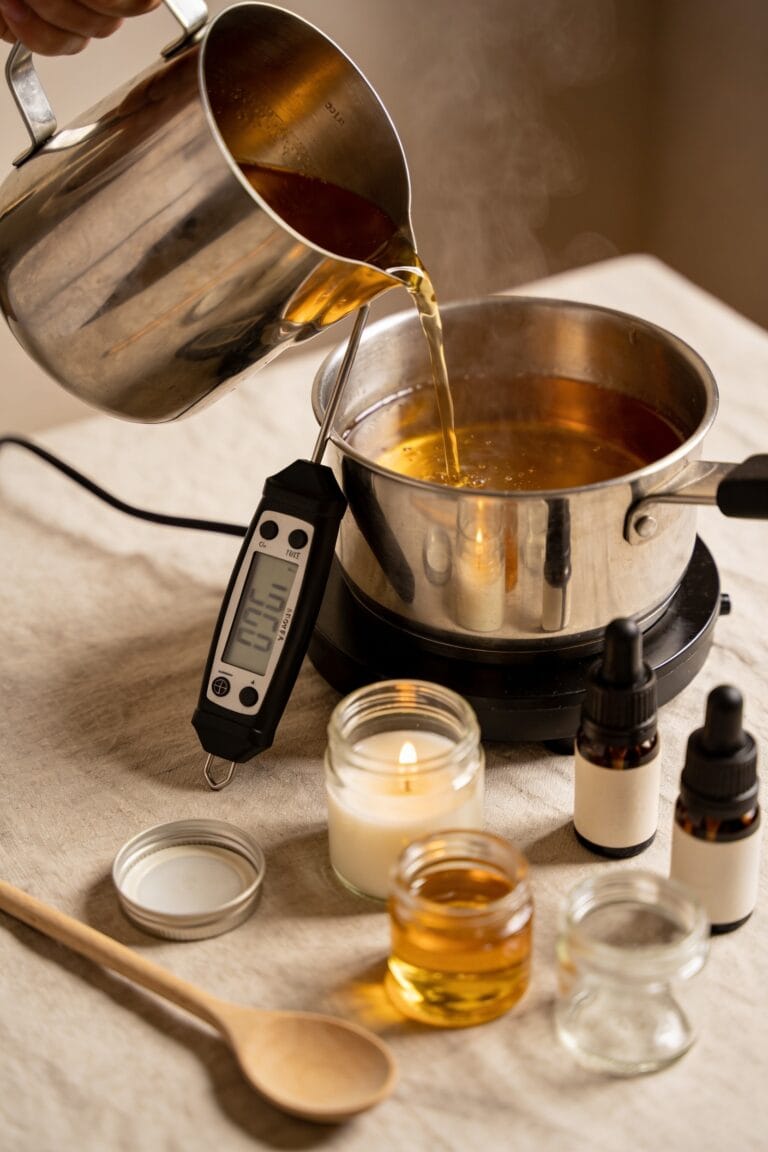 melt fragrance pour temperatures