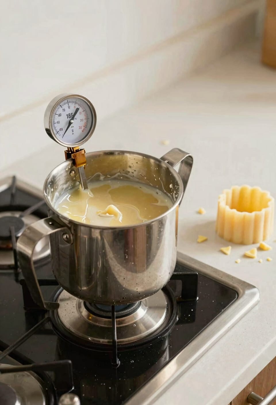 melt wax in double boiler