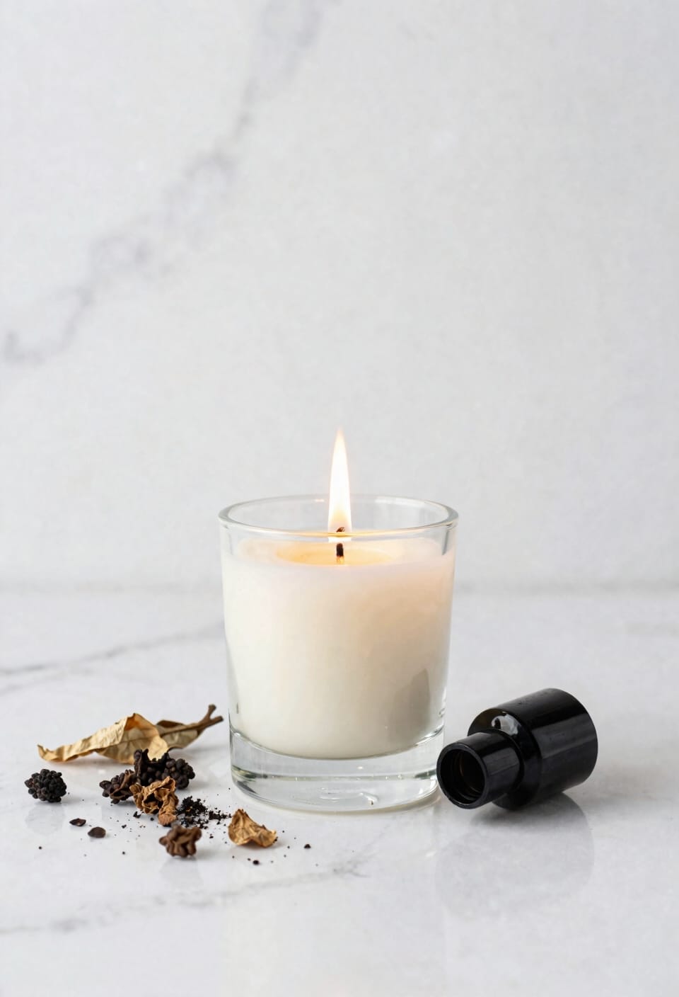 perfume alcohol ignites melting wax