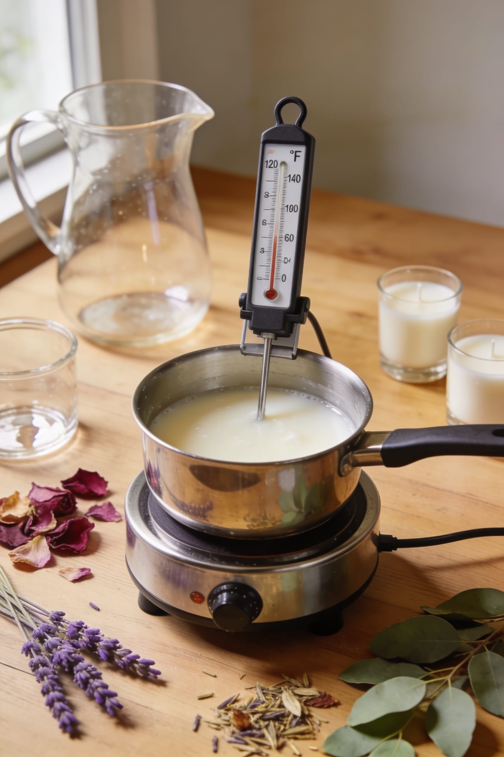 pour soy wax between temperatures