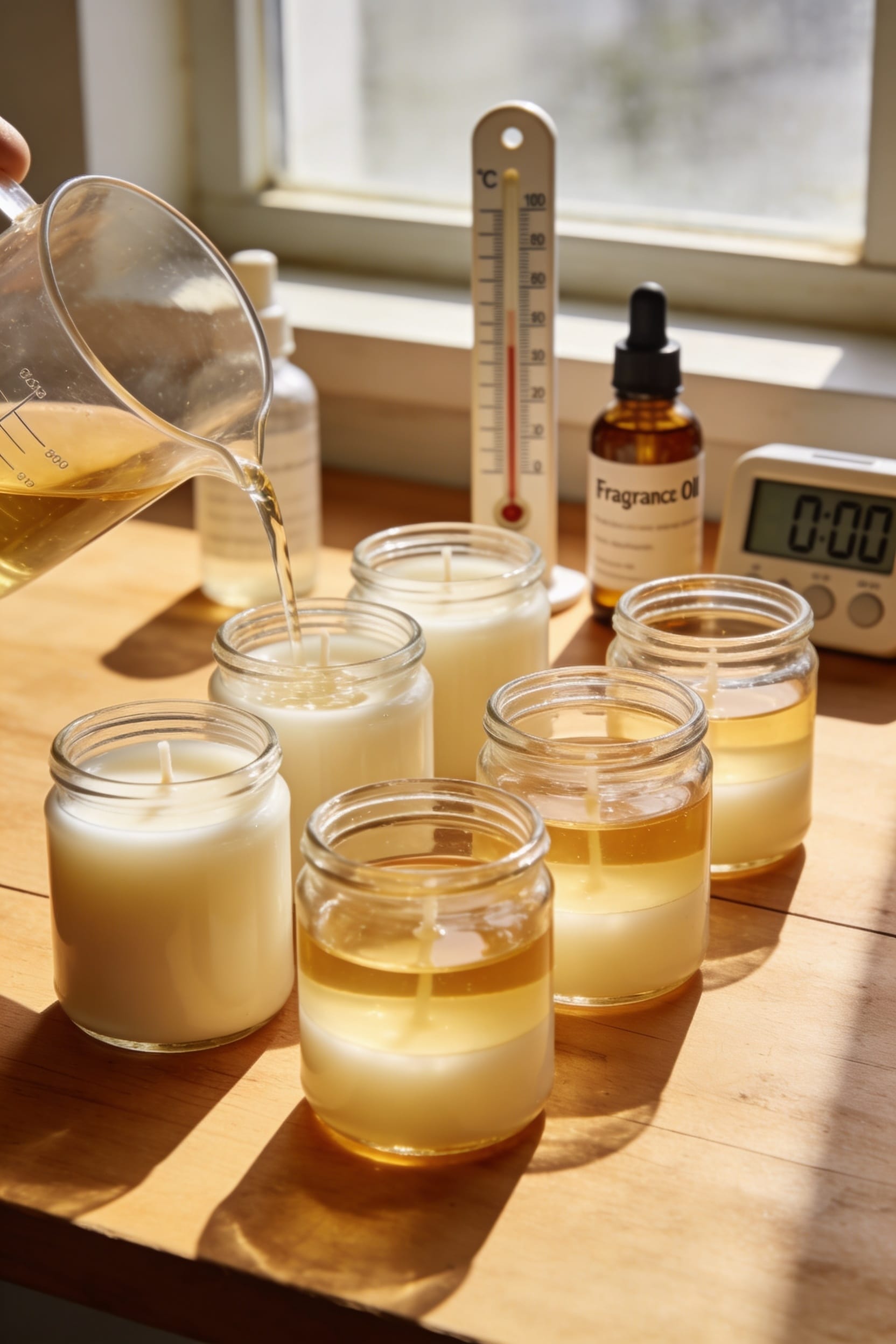 pour to burn candle timeline