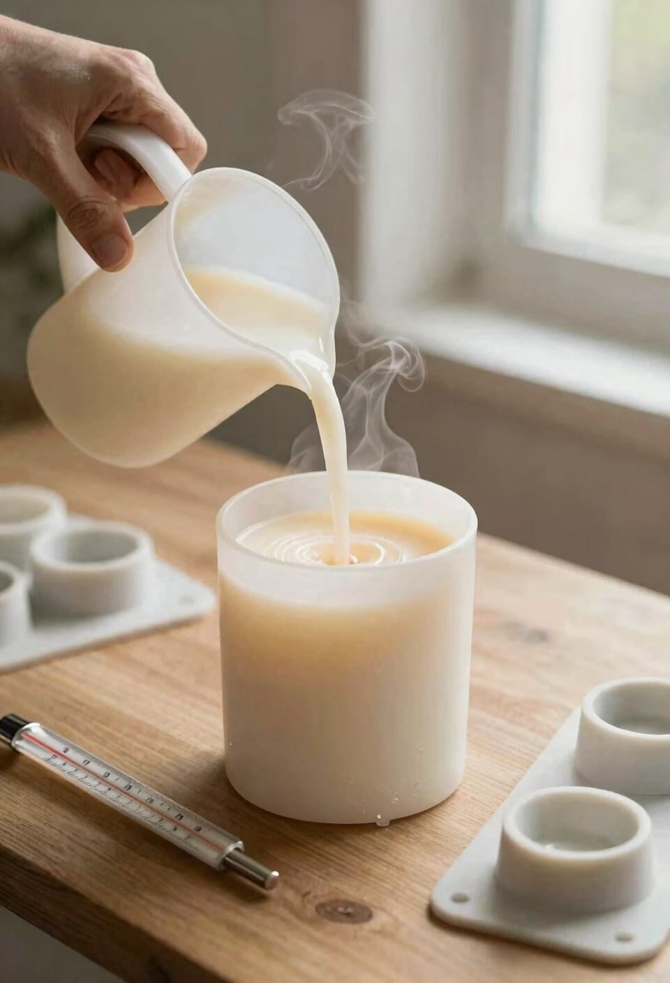 preheat containers to prevent bubbles