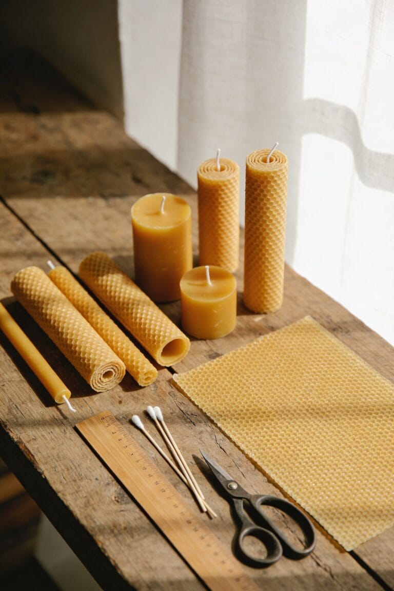 rolled beeswax no melt candles