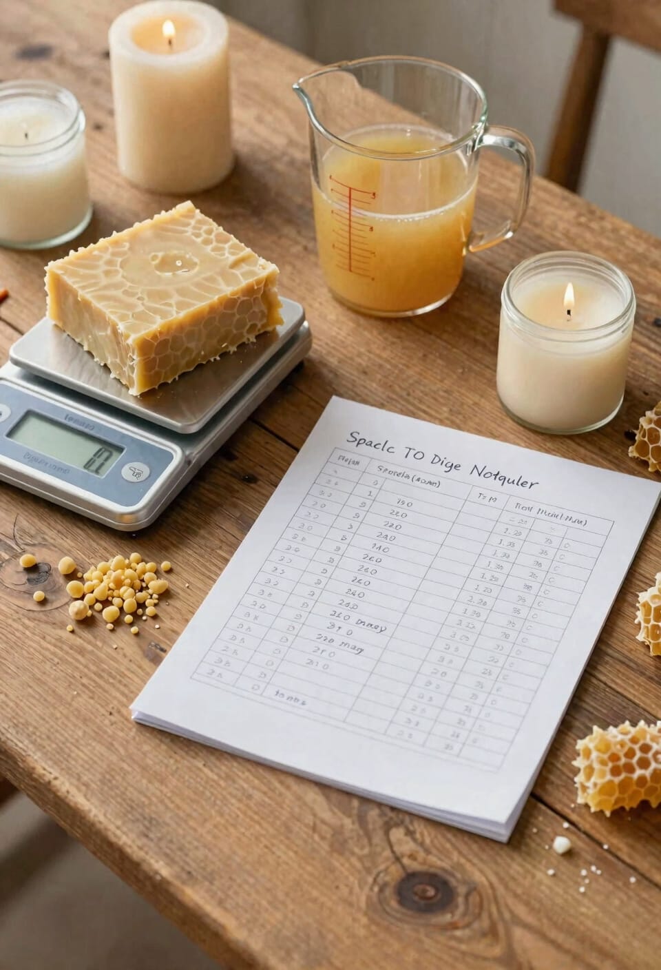 scale beeswax by weight
