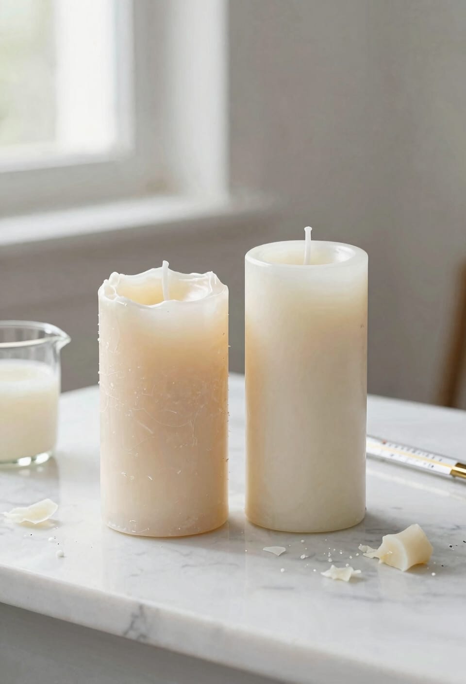 soy wax causes uneven contraction