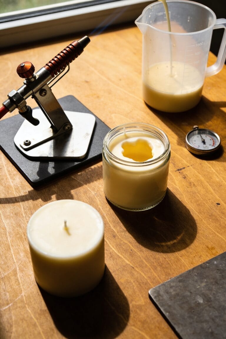 soy wax sinkhole prevention