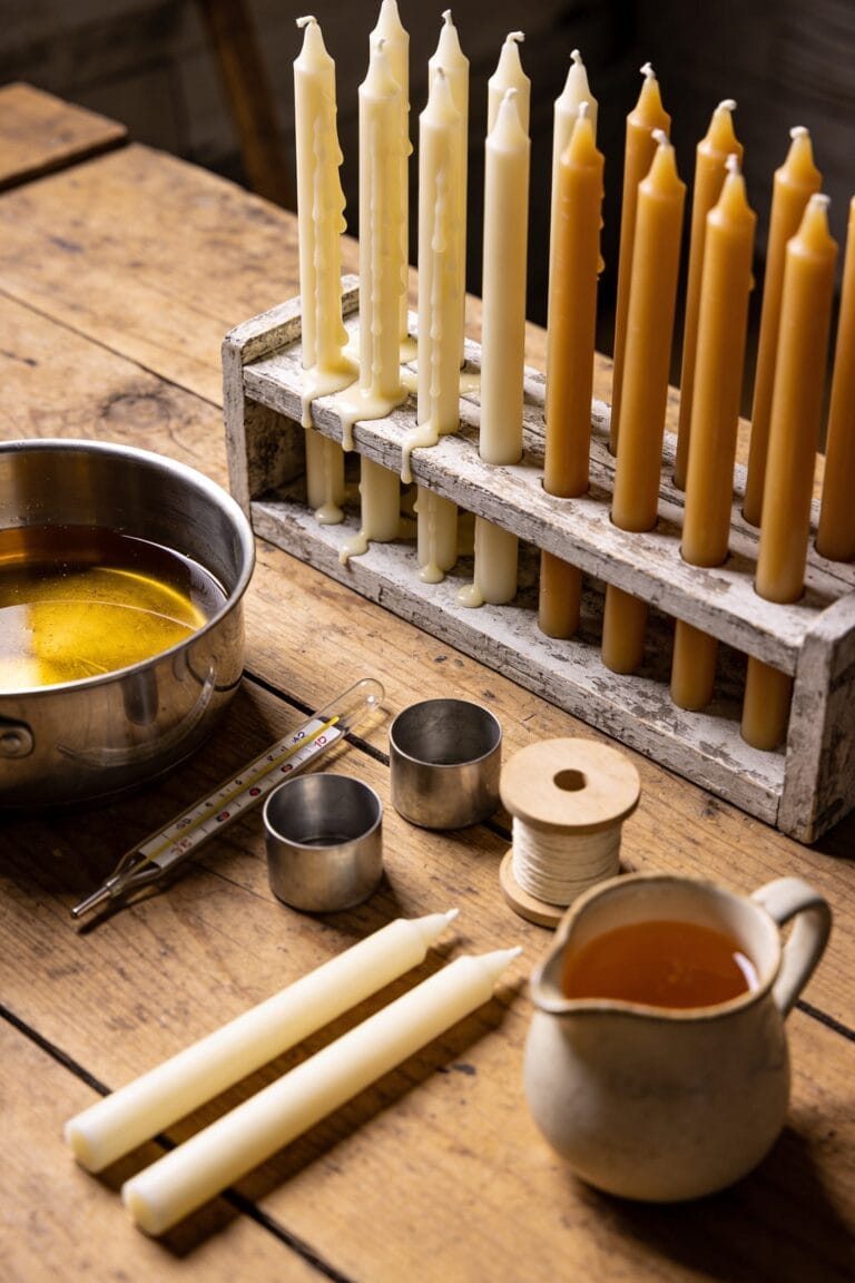 step by step taper candle making