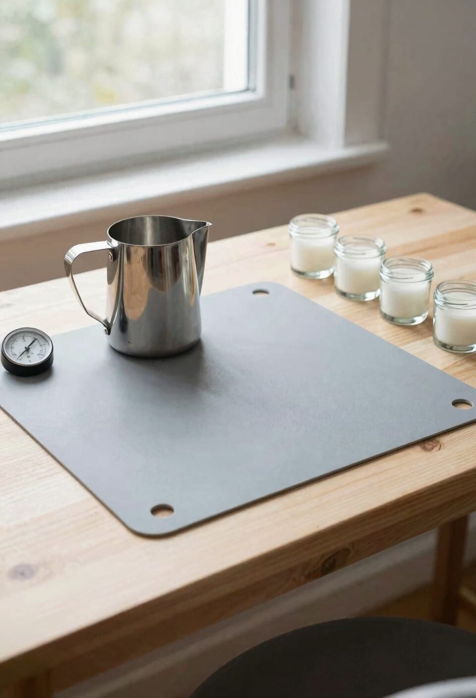 sturdy window side pouring station