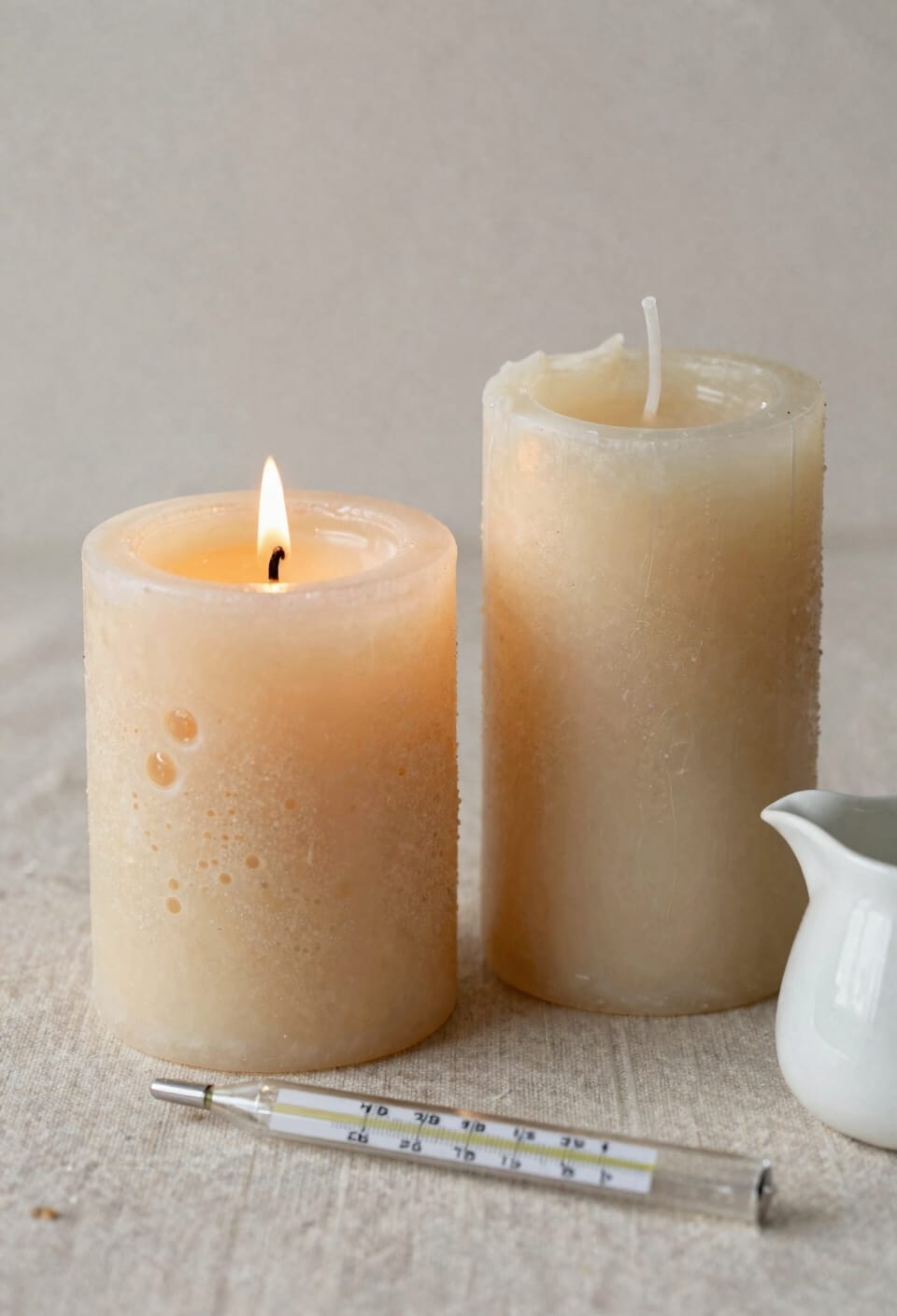 temperature controls candle texture